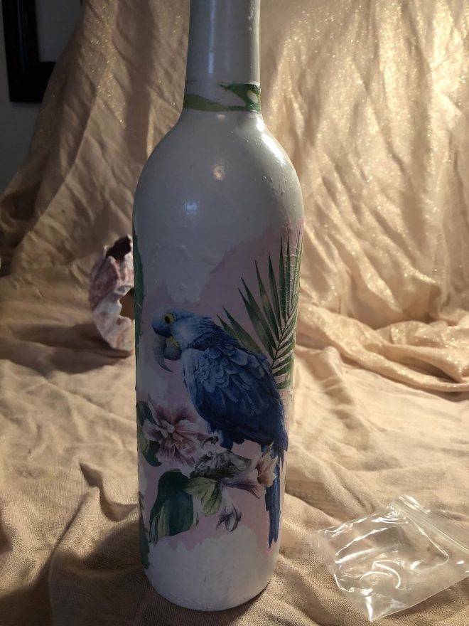 Tropical Bird on a Bottle