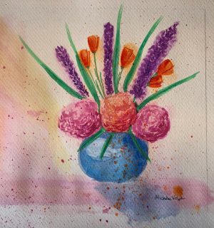 Spring Floral Arrangement with Peonies