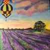 Hot Air Balloons Over Lavender at Sunrise