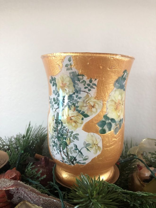 Gold Flower Vase